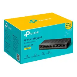 TP-Link LiteWave - Commutateur - non géré - 8 x 10 - 100 - 1000 - de bureau, fixation murale (LS1008G)_3